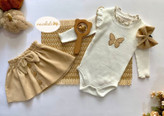 🎀ست سه تیکه بادی،دامن،هد پروانه🎀