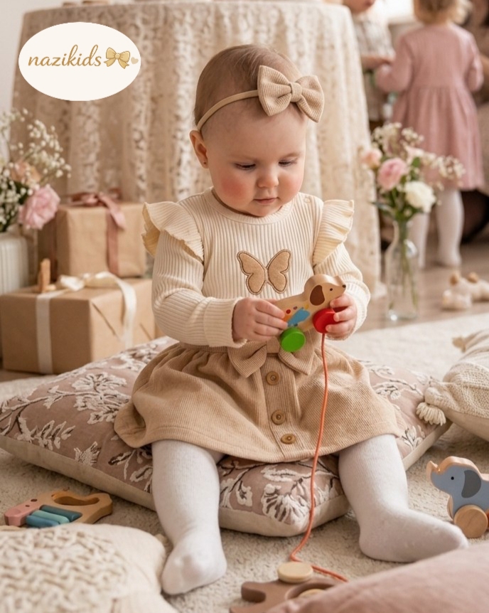 🎀ست سه تیکه بادی،دامن،هد پروانه🎀