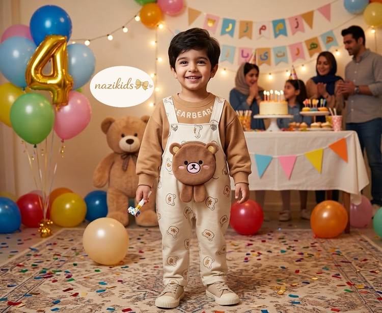 🐻ست بیلر کتان و بلوز اورجینال تدی🐻