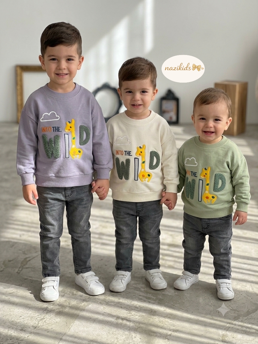🌻بلوز دورس پسرانه شنل دوزی زرافه🌻